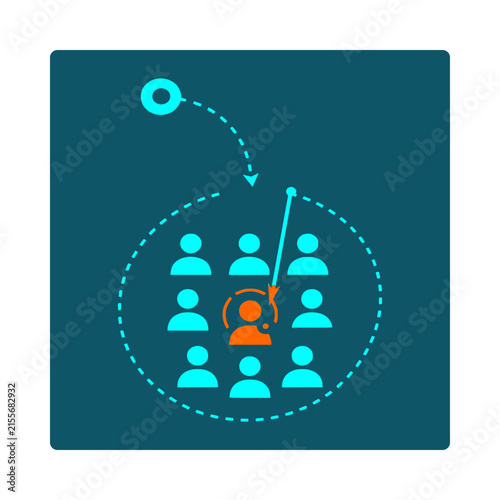 Spear Phishing Icon – Targeted Cyberattack Aimed at One Victim Within a Group After Reconnaissance