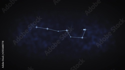 Ursa Major Constellation Forming in Deep Space 4K Animation Horizontal
