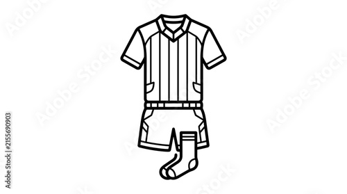 Soccer uniform illustration outline style