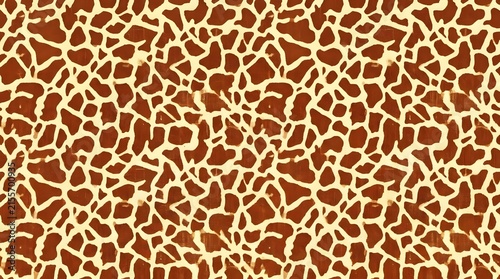 Giraffe skin pattern texture background with brown and cream organic animal print for fashion textile design and wildlife graphic resources