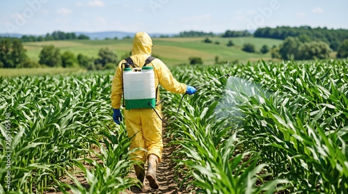 Modern Farming and Crop Care in Agricultural Field