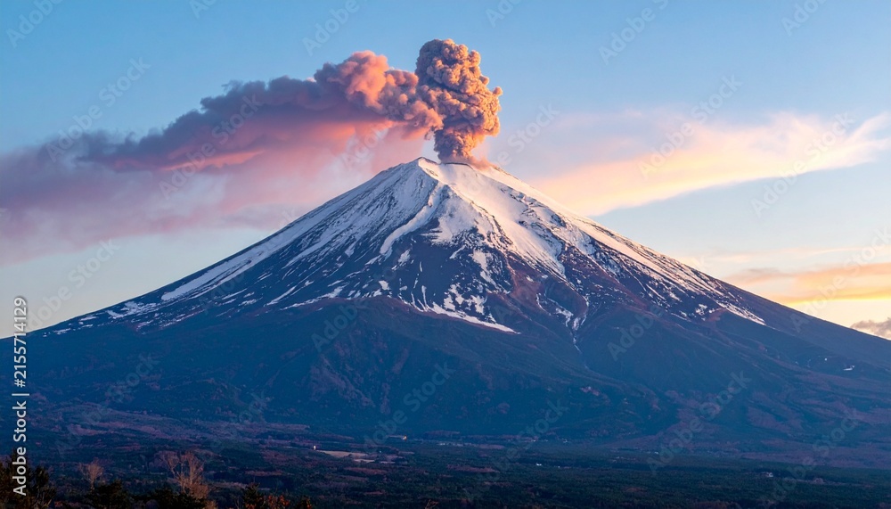 Fototapeta premium 噴火する火山のイメージ画像 溶岩 マグマ