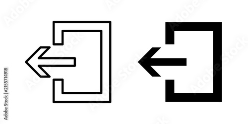 Quadro su tela Log out icon solid pictograms pack. EPS10