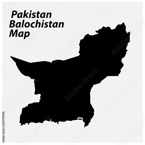 Balochistan Pakistan Map Silhouette Vector Outline Map Icon