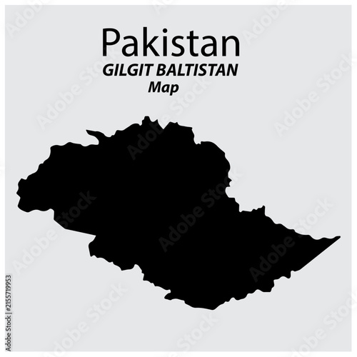 Gilgit Baltistan Pakistan Map Silhouette Vector Outline Map Icon