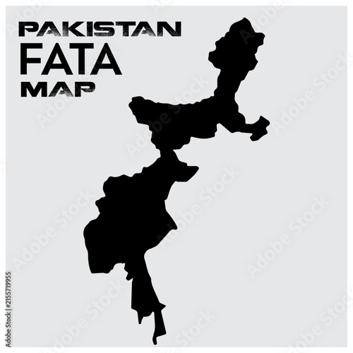 FATA Pakistan Map Silhouette Vector Outline Map Icon