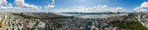 Wuhan summer cityscape, landmarks, and skyline