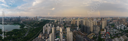 Wuhan summer cityscape, landmarks, and skyline