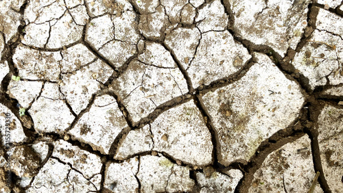 Konstfotografi Deeply cracked dry earth texture representing severe drought conditions