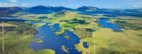 aerial view of Connemara landscape, Ireland