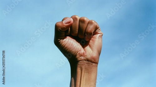 Fist Raised High, a Symbol of Strength and Unity