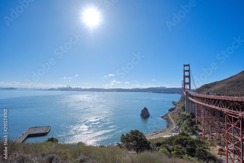Foto Horseshoe Bay with Golden Gate Bridge, San Francisco, USA