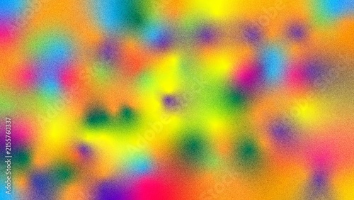 Gradient background featuring vibrant colorful blurred spots with fine noise texture for modern creative digital backdrop design.
