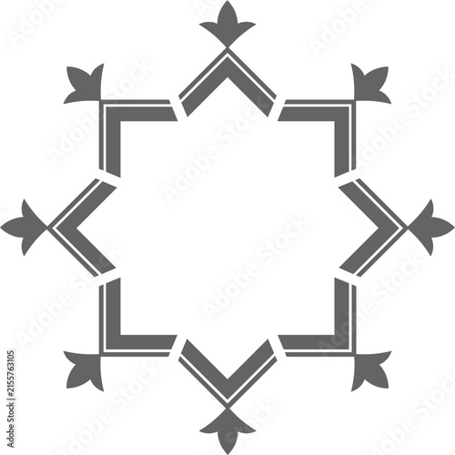 Classic Pointed Star Decorative Frame Border