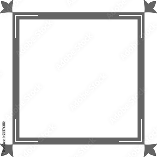 Simple Double Line Square Decorative Frame Border