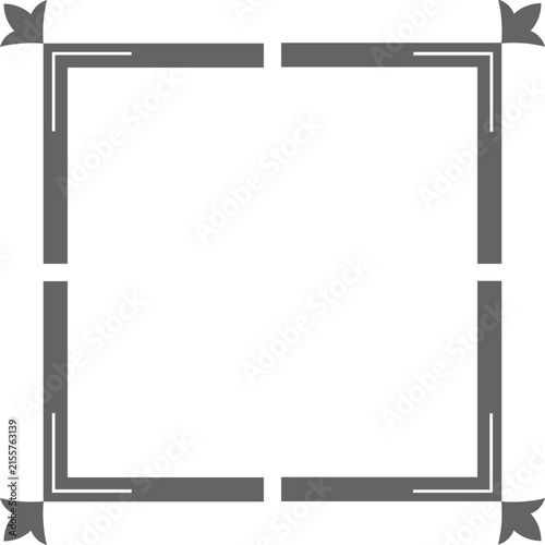 Elegant Square Ornamental Decorative Frame Border