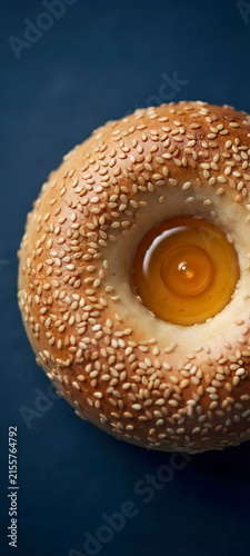 Creative And Stylish Bake Bagels With Delicious Background