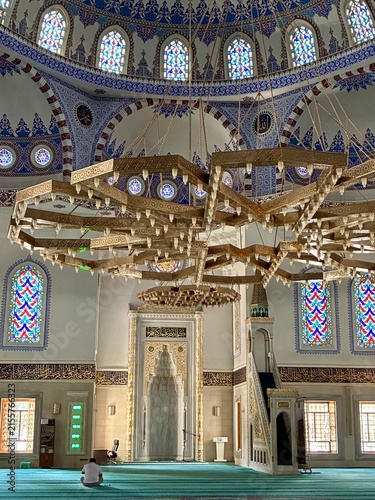 Inside view of Bishkek Central Mosque (Turkish Mosque) Kyrgystan