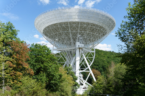 Effelsberg 100m radio telescope dish moving for scientific research