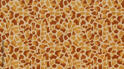 seamless giraffe skin pattern texture with brown spots and beige background for animal print fabric and vector graphic design background