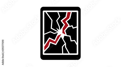 Broken Screen Icon Isolated on Transparent Background
