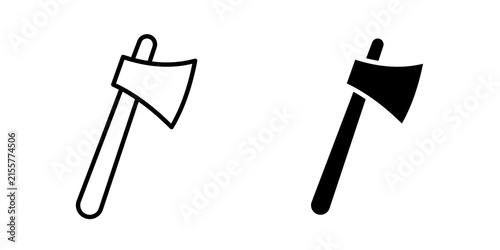 Hatchet icon flat illustrations group