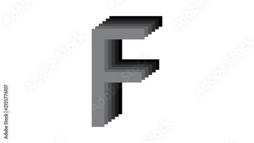 Abstract Multicolor Geometric Letter F Logo Design