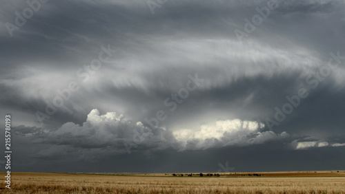 Dramatic Thunderstorm over Colorado Farmland
