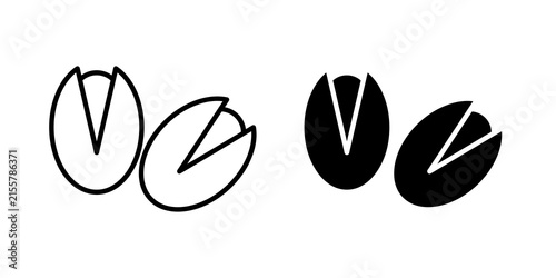 Pistachio icon outline artwork pack. EPS10