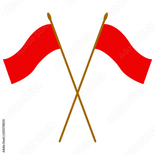Crossed Red Flags Icon