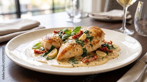 Marry me chicken Gourmet Creamy Tuscan Chicken with Sun Dried Tomatoes and Spinach