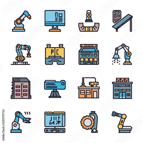 Industrial Robotics UI Icons Pack