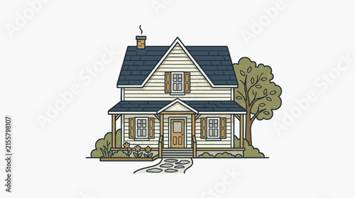 house on a white background