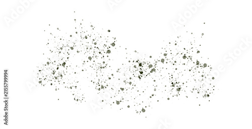 Fine Black Gray Dust Particle Cloud Scattered Across Space, Isolated Transparent PNG Texture Overlay