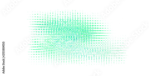 Soft Green Halftone Motion Texture with Digital Dot Pattern and Fade Effect, Transparent PNG Overlay