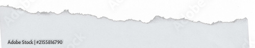 Ripped torn paper edge isolated on transparent background PNG