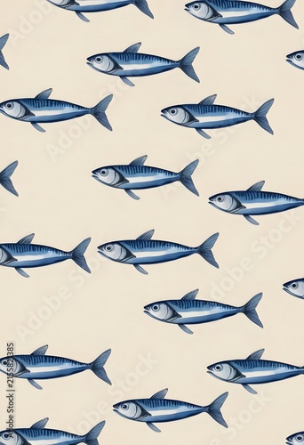 Sardine and Cobalt Cabana Stripe Nautical Pattern for fashion, accessories, swimwear, wrapping paper