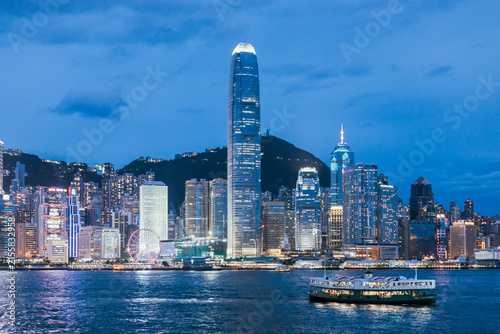 Victoria harbour view of Hong Kong city