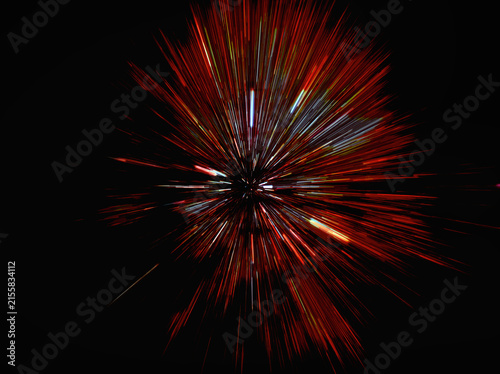 Abstract flight in space hyper jump illustration 