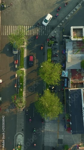 Top down view of roads surrounding Tugu Yogyakarta district