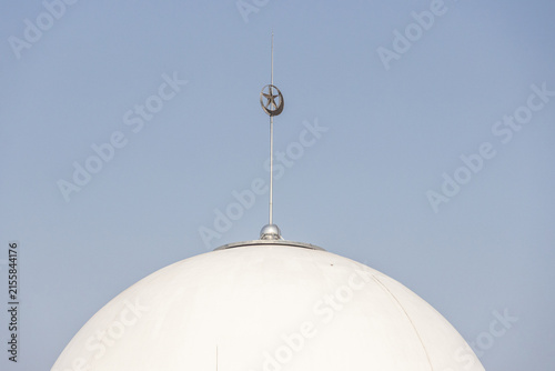 The white dome of Istiqlal Mosque, Southeast Asia's largest mosque
