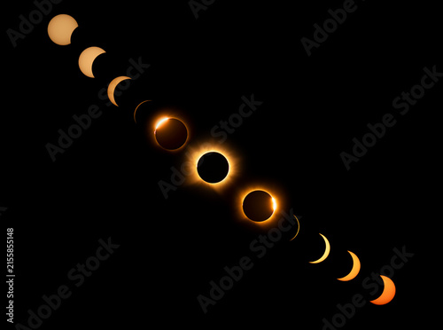 Foto Fases del eclipse solar total