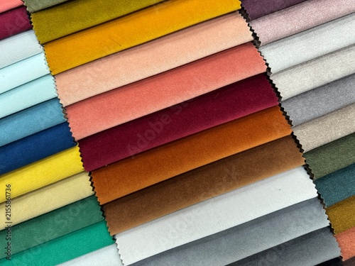 Velvet Curtain Fabric Samples in Neutral and Pastel Tones