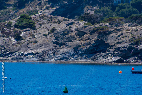 Dramatic Metamorphic Rock Cliffs on the Coast of Cadaqués, Cap de Creus Natural Park, Catalonia, Spain