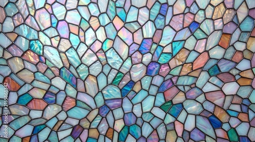 Abstract mosaic art with colorful