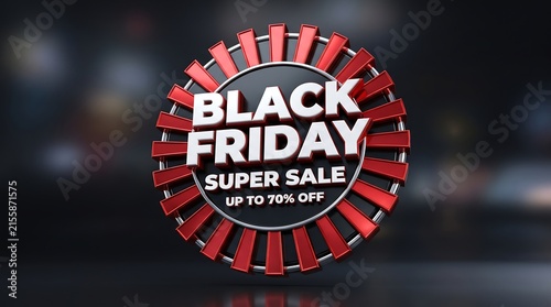 Circular Super Sale Badge Featuring Up to 70 Percent Off Discount