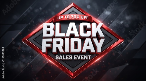 Diamond Shaped Black Friday Up To 20 Off Sales Event Banner