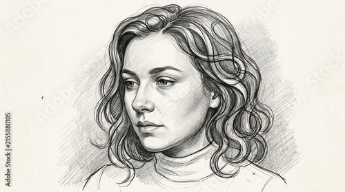 Obraz na płótnie Pencil sketch portrait