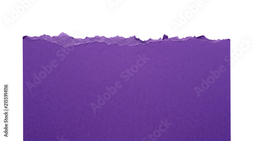 Foto Torn purple paper edge PNG on transparent background for creative layouts