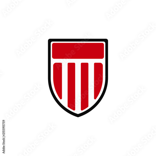 Emblem shield geometric vector logo design